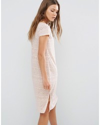 Vila Geo Print Burnout Midi Dress With Side Slits