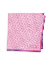 Pink Geometric Pocket Square