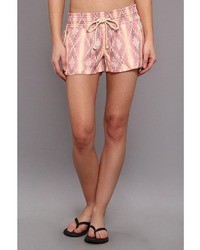Pink Geometric Shorts