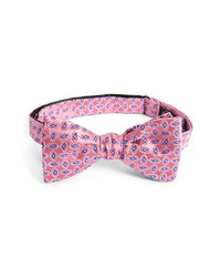 Pink Geometric Silk Bow-tie