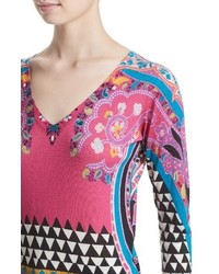 Etro Geo Silk Cashmere Sweater