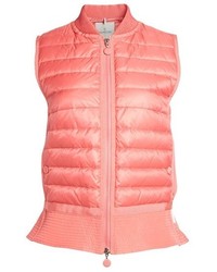 Moncler Tournesol Water Resistant Peplum Hem Puffer Vest