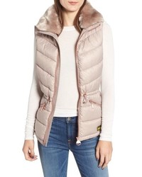 Barbour Victory Cinch Waist Ed Gilet With Removable Faux Fur Collar