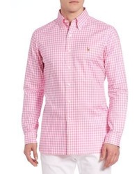 ralph lauren pink gingham men's shirt