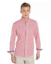 Tailor Vintage Pink Gingham Long Sleeve Cotton Shirt