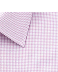 Tom Ford Pink Slim Fit Micro Gingham Cotton Shirt