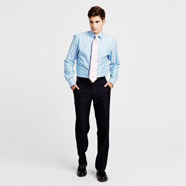 Thomas Pink Laces Check Dress Shirt Slim Fit, $195