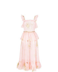 Pink Gingham Evening Dress