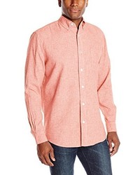 Pink Gingham Linen Long Sleeve Shirt