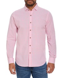 Robert Graham Conroe Check Print Button Up Shirt In Pink At Nordstrom