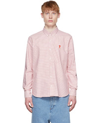 AMI Alexandre Mattiussi Pink White Ami De Coeur Shirt