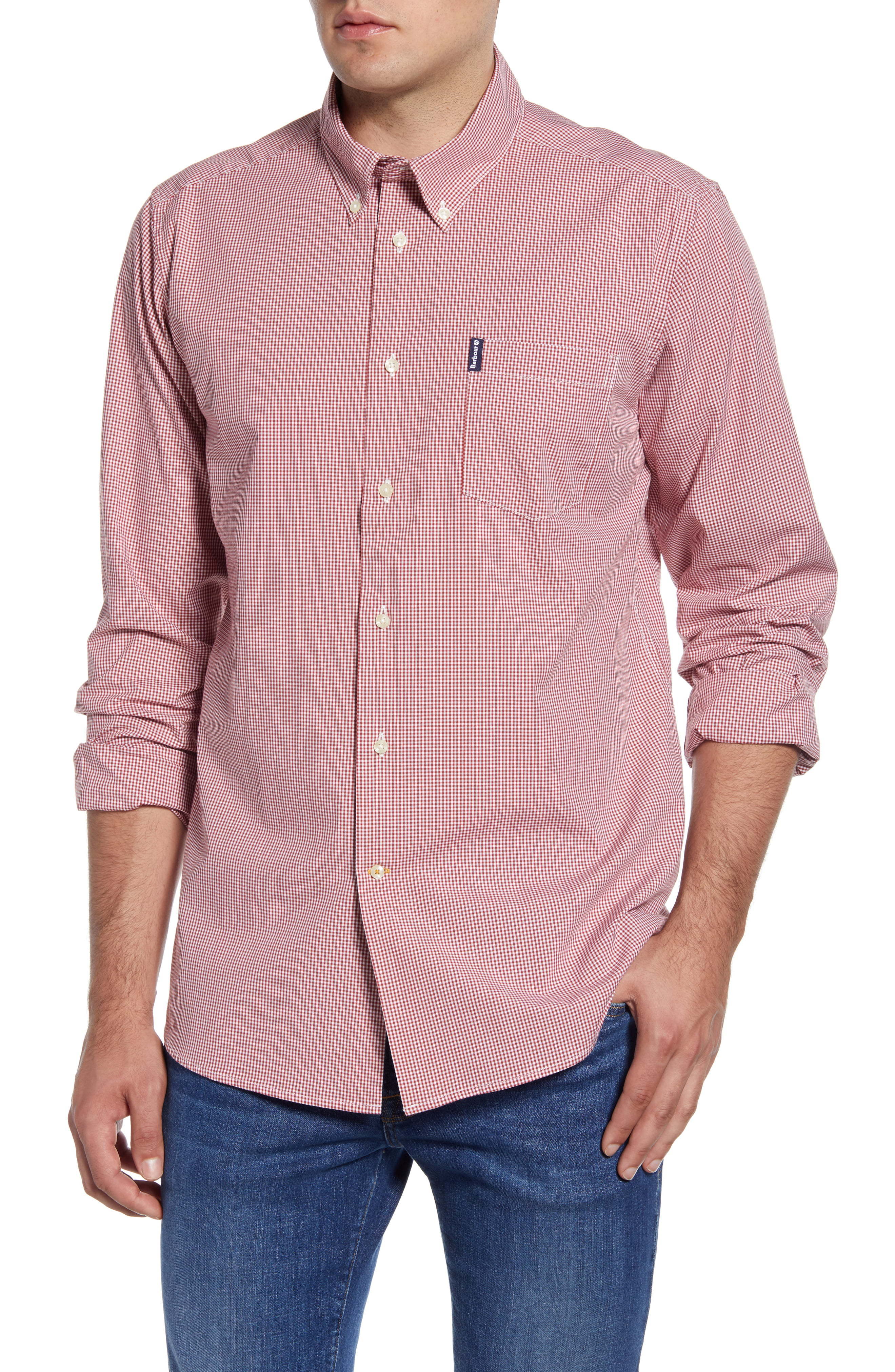 Barbour Tailored Fit Gingham Check Shirt, $59 | Nordstrom | Lookastic.com