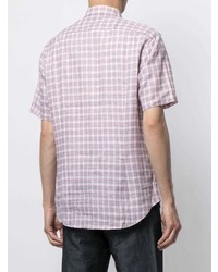 D'urban Check Print Linen Shirt