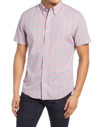 Faherty Movet Regular Fit Check Short Sleeve Button Up Shirt