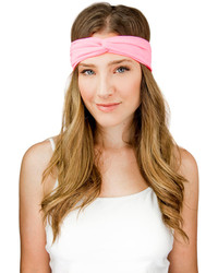 Choies Hand Made Peach Pink Cross Turban Headband