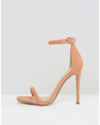 Missguided Barely There Ankle Strap Heeled Sandals