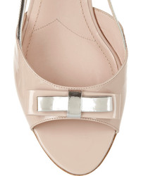 Miu Miu Embellished Patent Leather Sandals