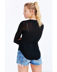 Out From Under Cozy Ribbed Henley Top