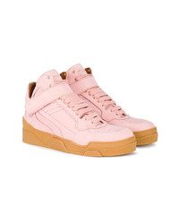Givenchy Pink Suede Tyson Mid Top Sneakers