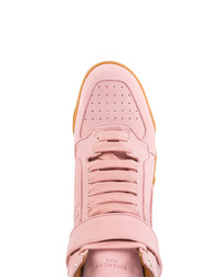Givenchy Pink Suede Tyson Mid Top Sneakers