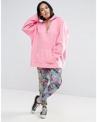 Asos Curve Curve Oversized Hoodie With Cut Out Front