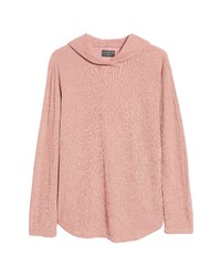Goodlife Double Layer Scallop Hoodie In Ash Rose At Nordstrom
