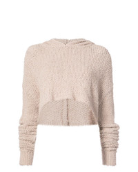 Unravel Project Mesh Knit Cropped Hoodie