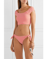 Mara Hoffman Naomi Striped Textured Bikini Top