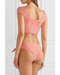 Mara Hoffman Naomi Striped Textured Bikini Top