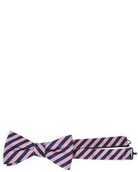 Pink Horizontal Striped Bow-tie