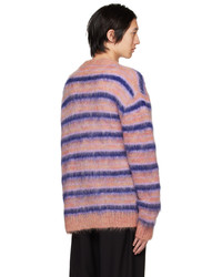 Marni Pink Purple Striped Cardigan