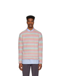 Andersson Bell Pink Brushed Striped Sweater