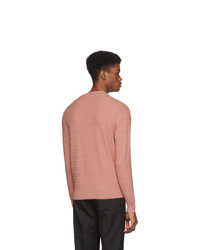 Ermenegildo Zegna Pink Wool Crewneck Sweater