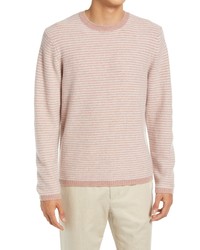 Vince Stripe Cashmere Sweater In H Himalayanh White At Nordstrom