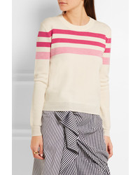 J.Crew Striped Merino Wool Sweater Pink