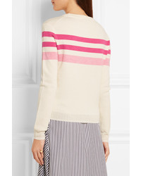 J.Crew Striped Merino Wool Sweater Pink