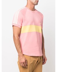 adidas Embroidered Logo Striped T Shirt