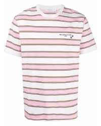 MAISON KITSUNÉ Logo Print Striped T Shirt