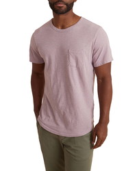 Marine Layer Stripe Saddle Hem Pocket T Shirt