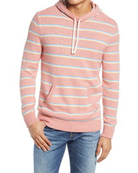 Pink Horizontal Striped Hoodie