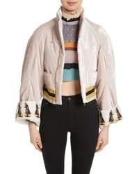 Pink Horizontal Striped Jacket