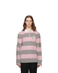 Burberry Pink And Grey Detail Polo
