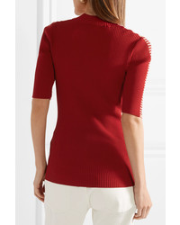 Acne Studios Winnie Striped Ribbed Cotton Blend Sweater