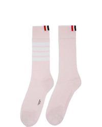 Thom Browne Pink 4 Bar Mid Calf Socks