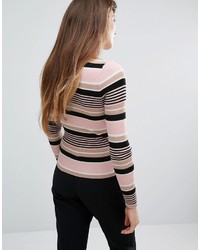 Miss Selfridge Stripe Roll Neck Sweater