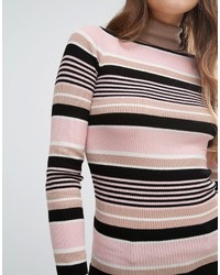 Miss Selfridge Stripe Roll Neck Sweater