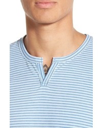 Lucky Brand Stripe Notch Neck T Shirt