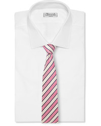 Richard James Striped Silk And Linen Blend Tie