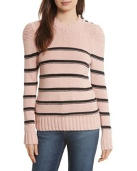 Rebecca Taylor La Vie Stripe Cotton Merino Wool Sweater