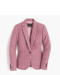 J.Crew Campbell Blazer In Pink Houndstooth